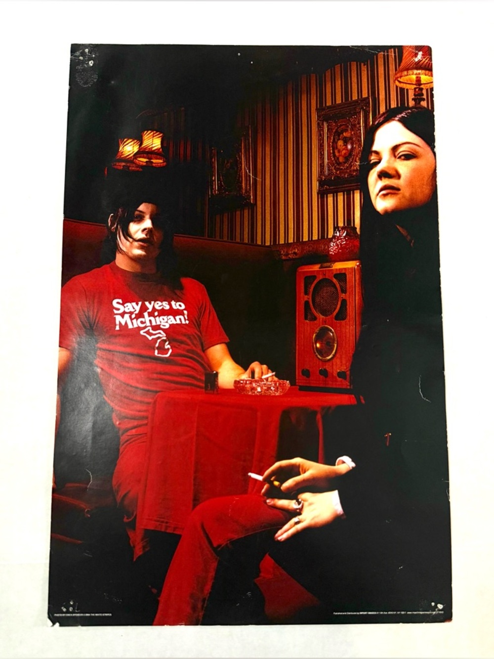 Y2K The White Stripes Say Yes to Michigan Shirt 17 x 11 inches Poster Print